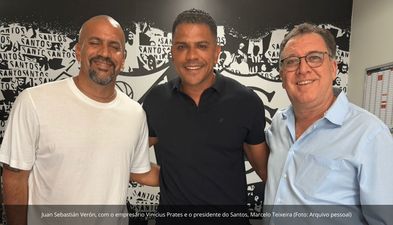 Verón visita o Santos e amplia agenda no Brasil em busca de modelos e investidores para projeto de SAF do Estudiantes