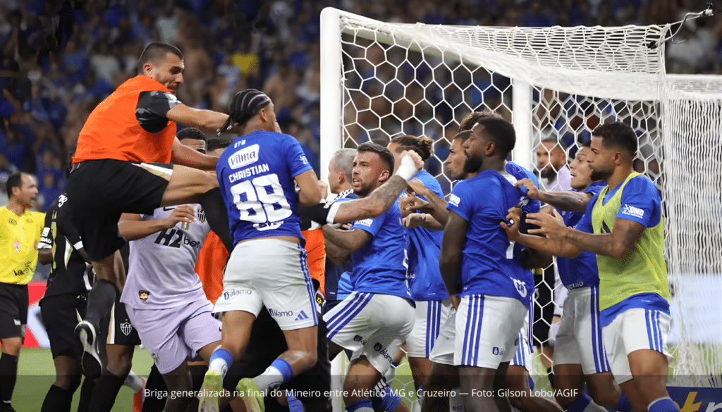 Briga generalizada entre Cruzeiro x Atlético