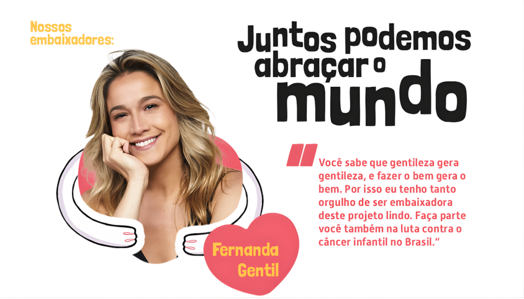 Fernanda Gentil - embaixadora do Abracinho