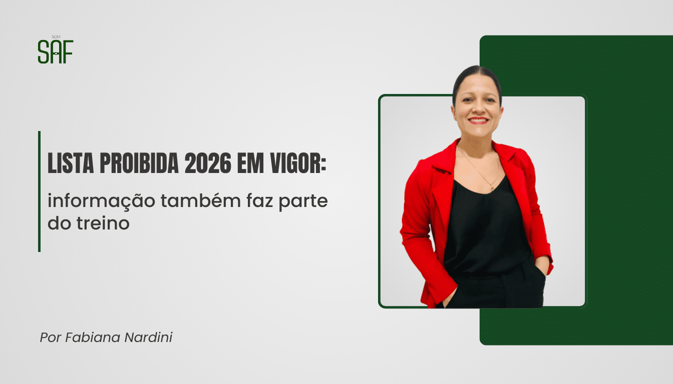 Lista Proibida 2026 em vigor: informação também faz parte do treino