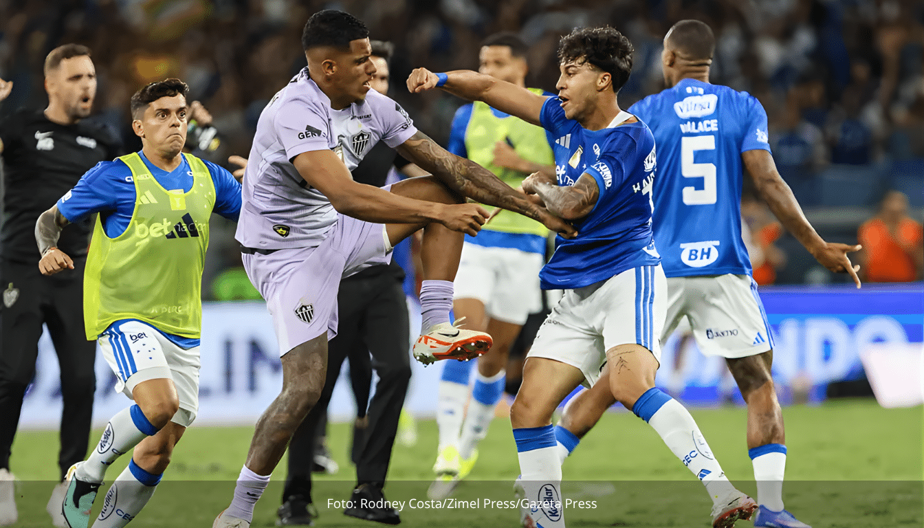 TJD pune Cruzeiro e Atlético-MG por briga na final do Mineiro com suspensões e multas