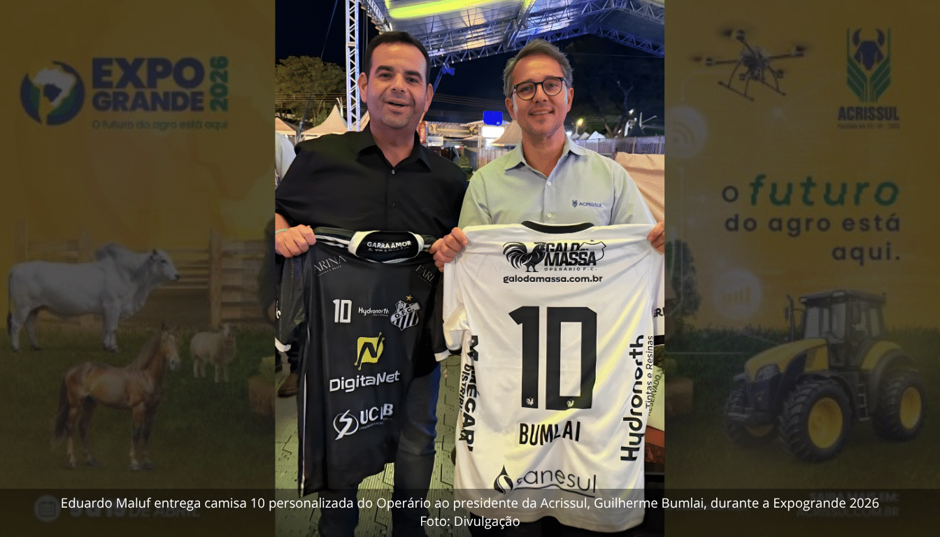 Gesto simbólico na Expogrande fortalece laços entre Operário FC e agronegócio em Campo Grande