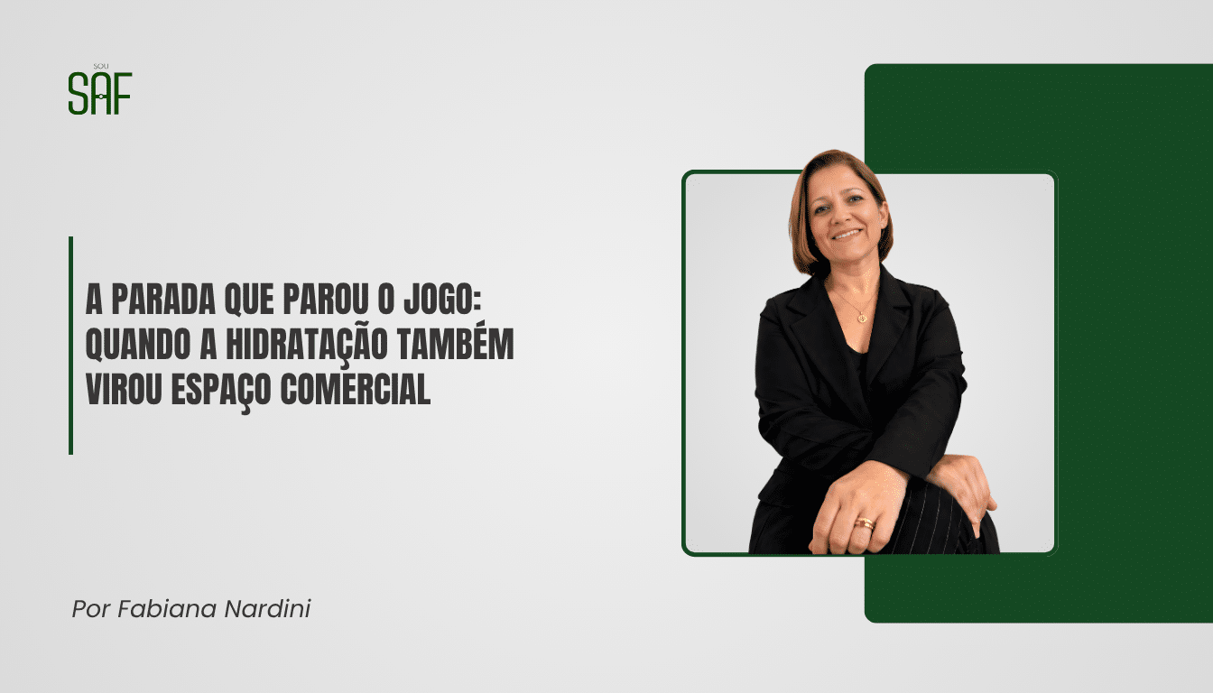 A parada que parou o jogo: Quando a hidratação também virou espaço comercial