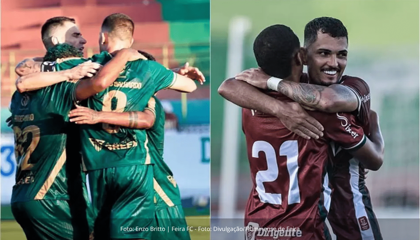 Passado e futuro se enfrentam nas semifinais da Série B Baiana: Fluminense de Feira e Feira FC decidem acesso