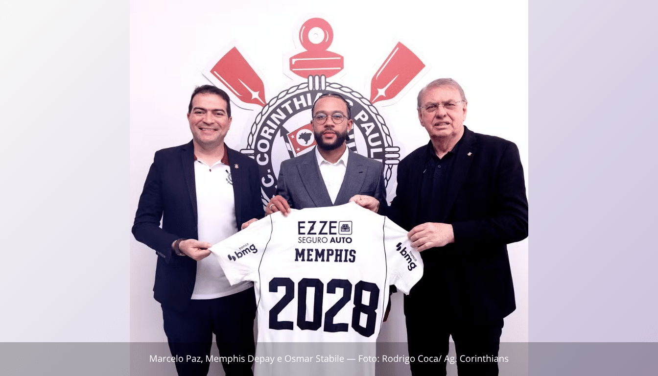 Corinthians renova com Memphis Depay e fecha acordo que pode chegar a R$ 135,5 milhões incluindo a renegociação de dívida