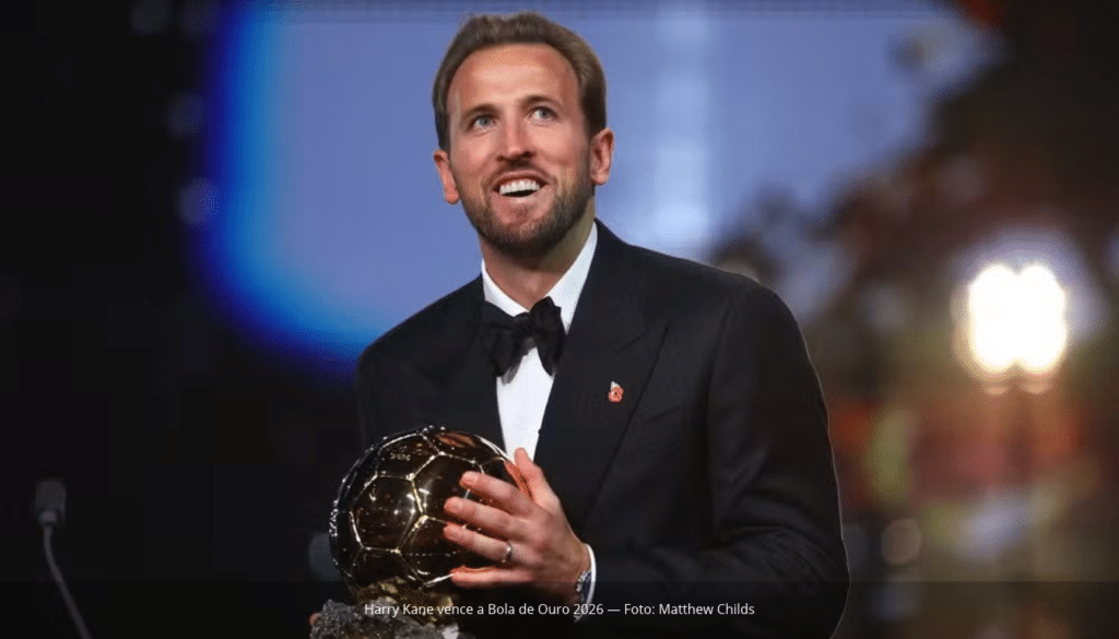 Harry Kane vence a Bola de Ouro 2026