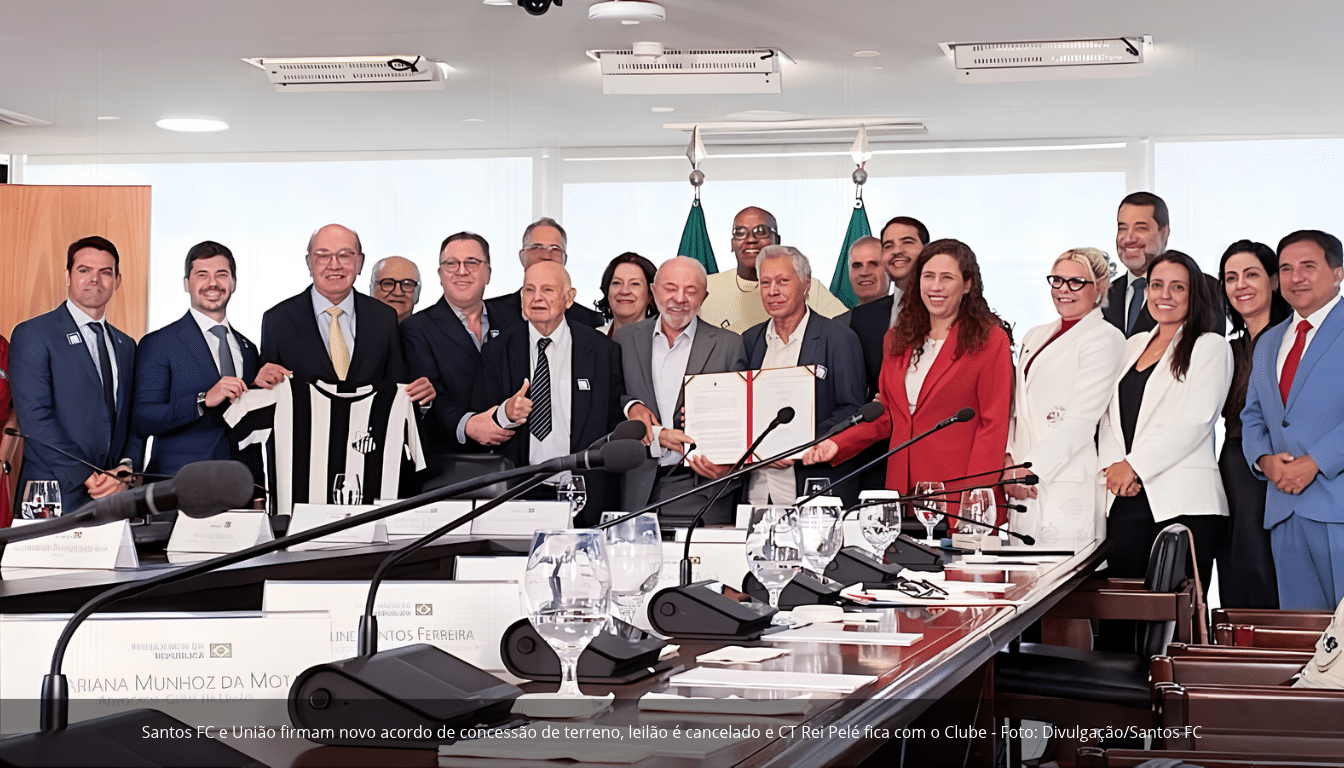 Santos firma acordo com a União e garante o CT Rei Pelé por até 40 anos, longe do leilão