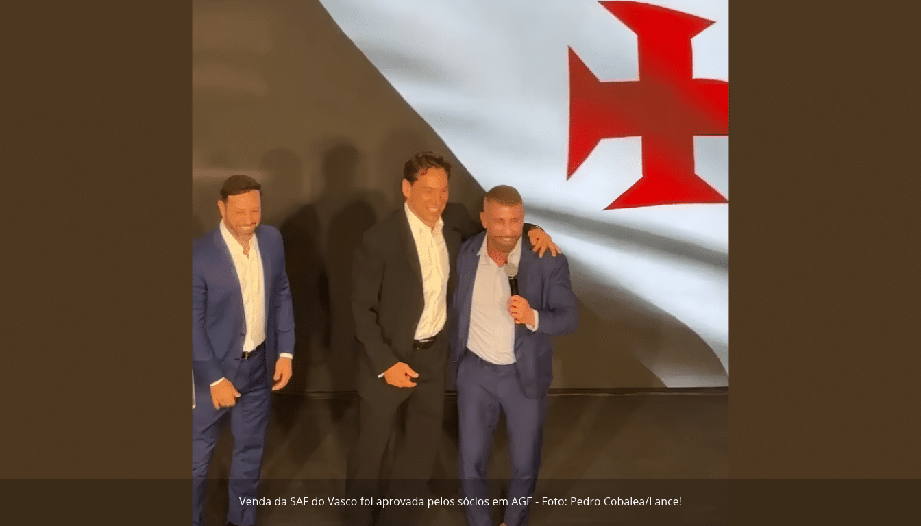 Sócios aprovam venda de 90% da SAF do Vasco para a empresa de Marcos Lamacchia em votação histórica