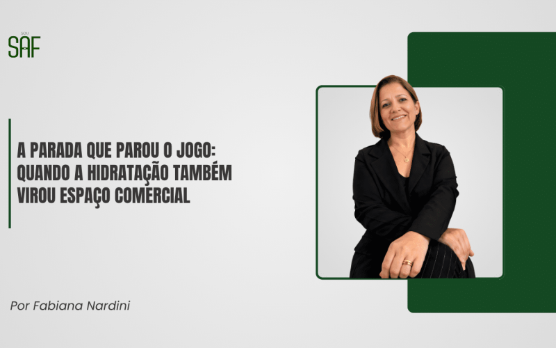A parada que parou o jogo: Quando a hidratação também virou espaço comercial