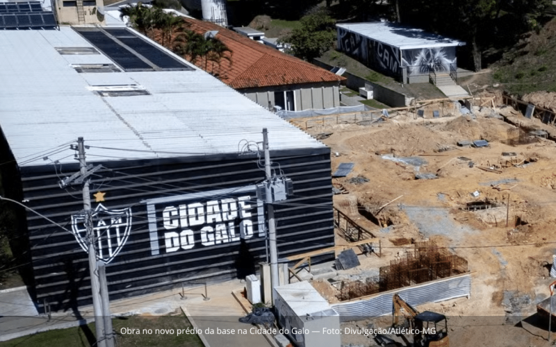 Atlético-MG avança em obras de modernização e conclui etapa de fundação do novo prédio da base