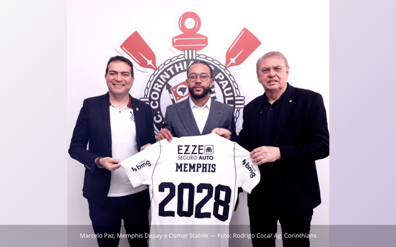 Corinthians renova com Memphis Depay e fecha acordo que pode chegar a R$ 135,5 milhões incluindo a renegociação de dívida