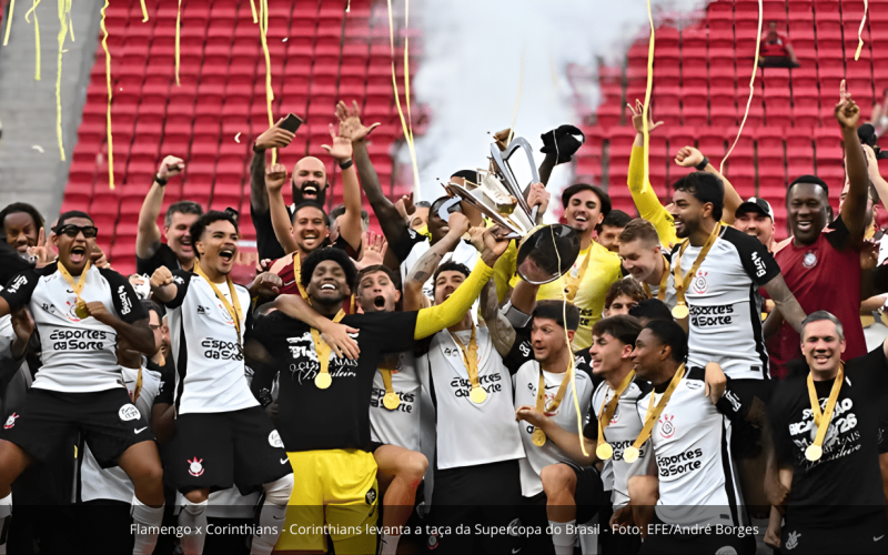 Corinthians vence o Flamengo e conquista a Supercopa Rei em Brasília