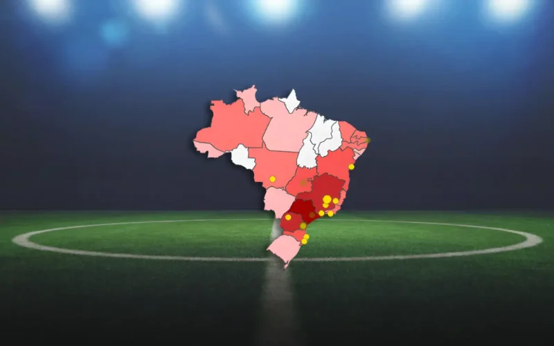 Mapa da expansão da SAF no futebol brasileiro