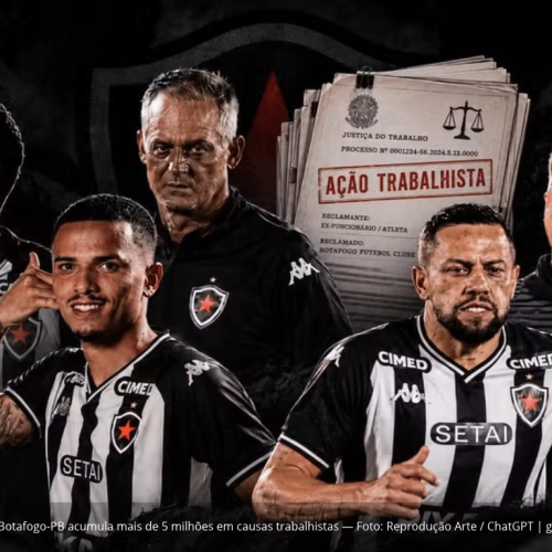 SAF do Botafogo-PB responde a 16 ações trabalhistas com causas estimadas em R$ 5,7 milhões